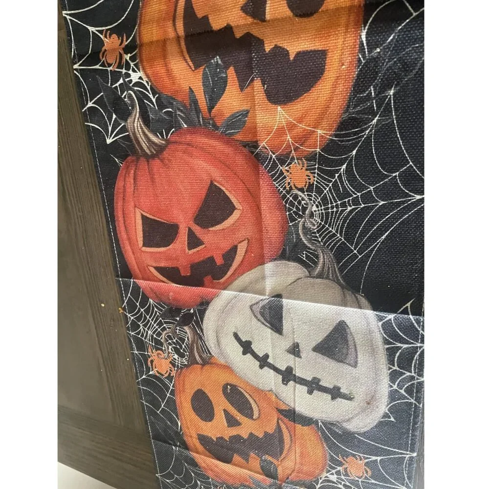 Halloween Table Runner Pumpkin Decor 13x36 Fall Holiday Cloth Party Decoration - Picture 4 of 6